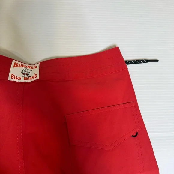 Birdwell Red Men's Back Pocket Swim Beach Britches Shorts
